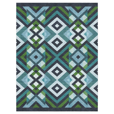 Sonora Blue & Green in 6' x 9' Size