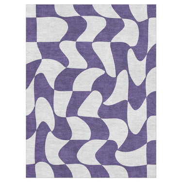 Twyla Checkered Periwinkle in 6' x 9' Size