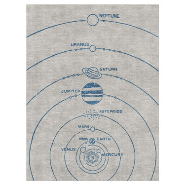 Solar System Blue & Ivory in 6' x 9' Size