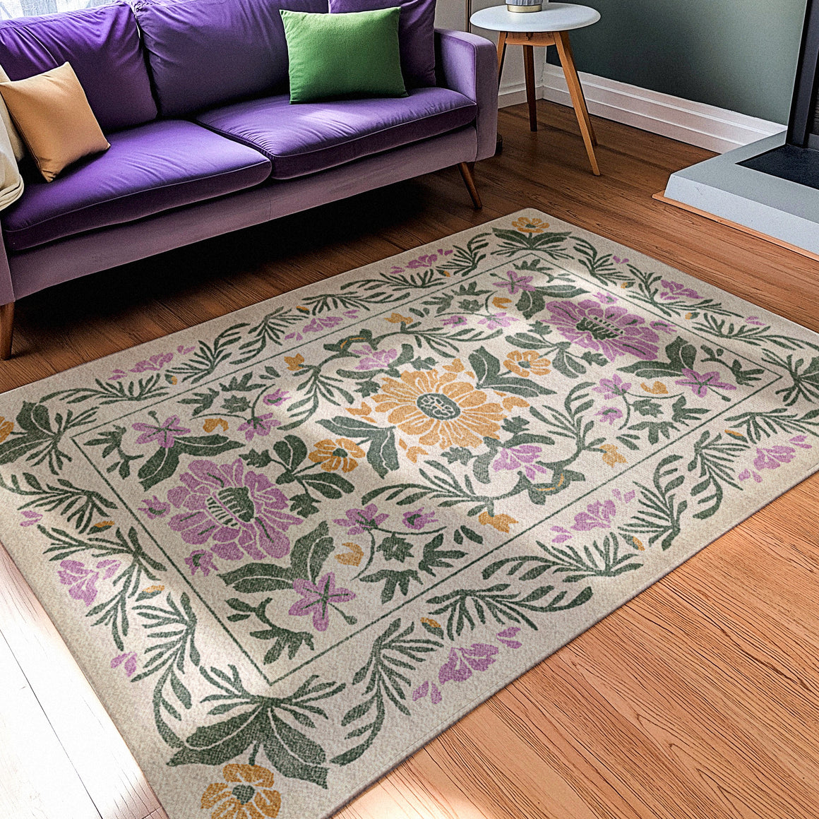 Corriana Green & Purple Area Rug – Undrfoot Rugs