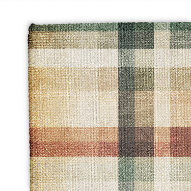 Madras Plaid Taupe & Green Mockup Square Detail