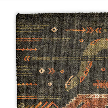 Ophidian Snakes Olive Green & Orange Mockup Square Detail