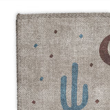 Desert Coyote Dark Red Clay & Dusty Blue Mockup Square Detail