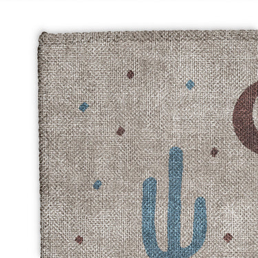 Desert Coyote Dark Red Clay & Dusty Blue Mockup Square Detail
