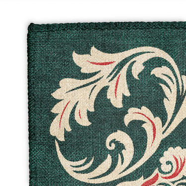 Aubrey Forest Green & Red Mockup Square Detail