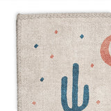 Desert Coyote Denim Blue & Terracotta Mockup Square Detail