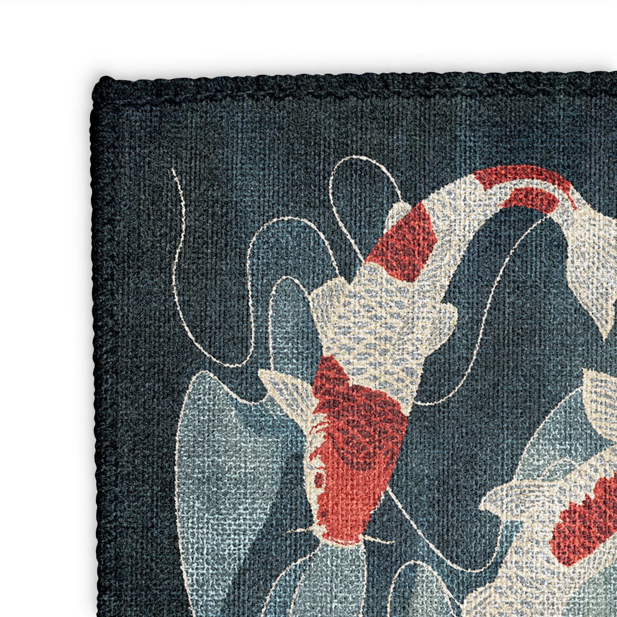 Pond Colors Rug Koi Pond Blue Area Rug – Undrfoot Rugs