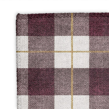 Wallace Plaid Maroon & Gold Mockup Square Detail