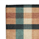 Brenton Plaid Taupe & Teal Mockup Square Detail