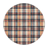 MacPherson Plaid Navy & Gold in round-5ft Size