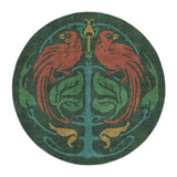 Tropical Parrots Spruce Green Round in 5' Round Size
