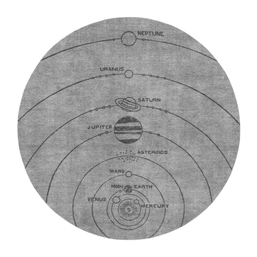 Solar System Grey & Black in 5' Round Size