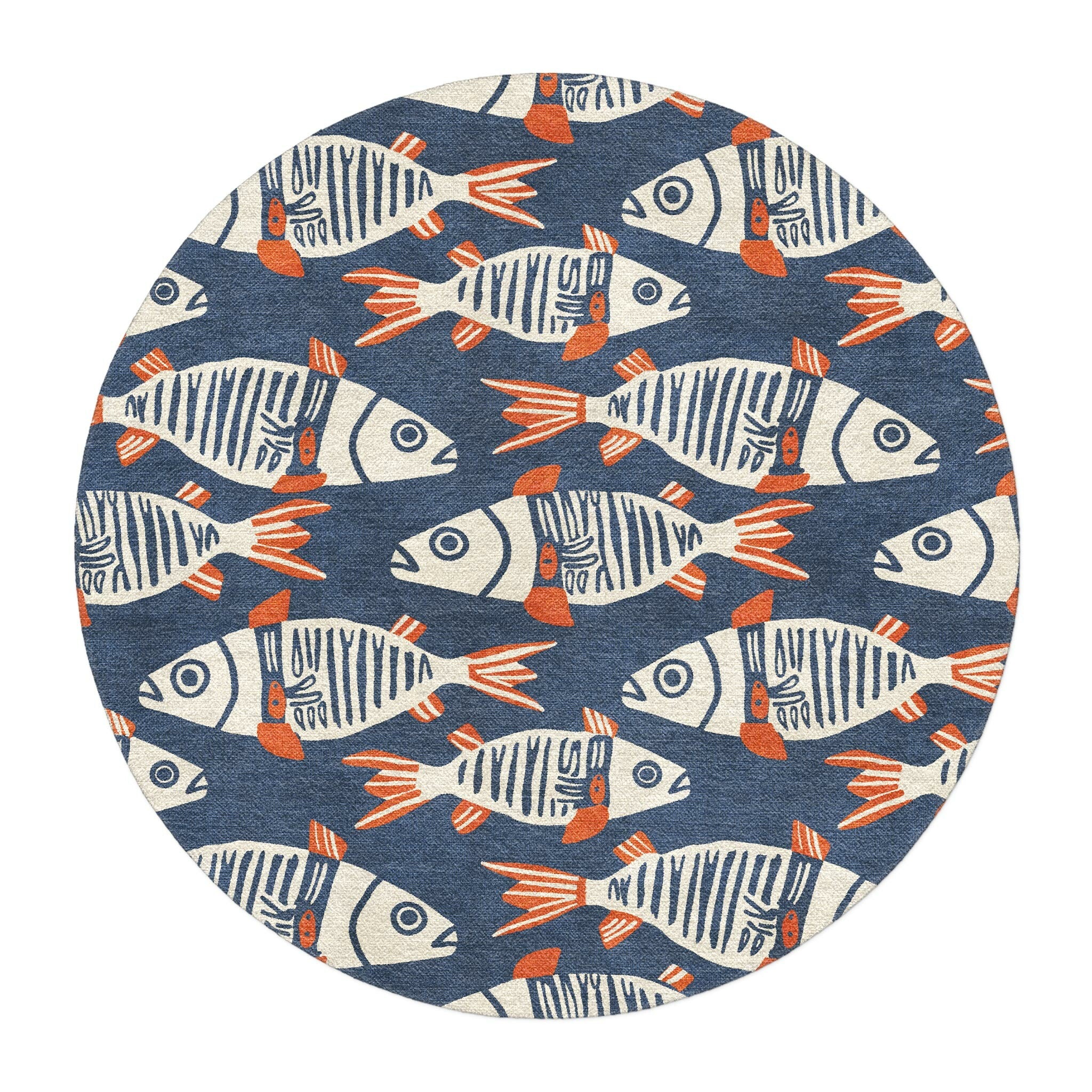Tribal Fish Area Rug – Undrfoot Rugs