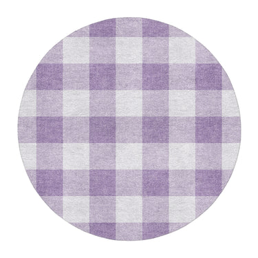 Buffalo Plaid Lilac in 5' Round Size