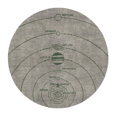 Solar System Taupe & Forest in 5' Round Size