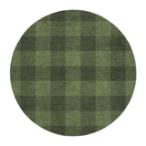 Buffalo Plaid Dark Olive in 5' Round Size