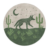 Desert Coyote Forest & Moss Green in 5' Round Size