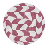 Twyla Checkered Fuscia in 5' Round Size