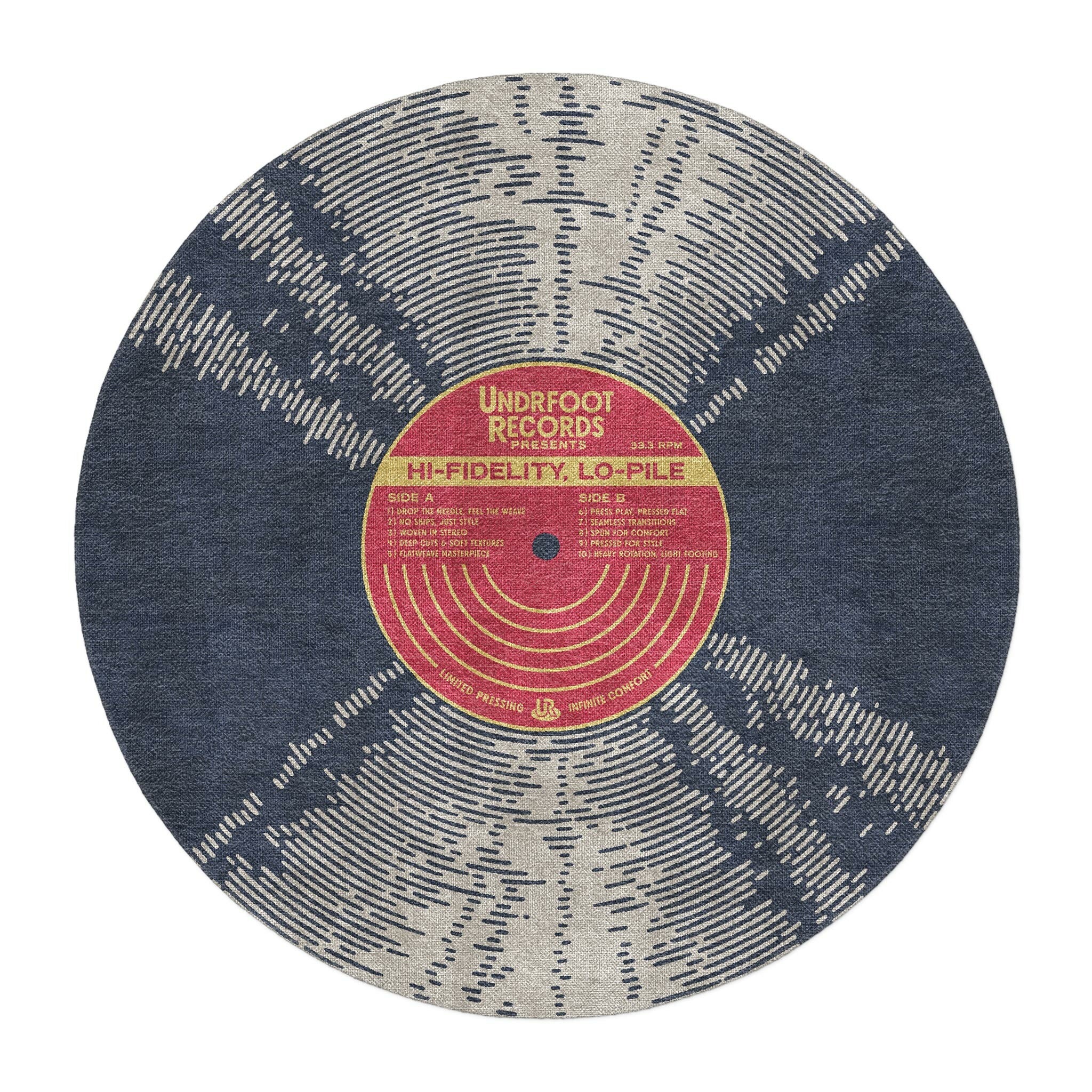 Vinyl Record Red Round Area Rug – Undrfoot Rugs
