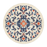 Wilhelmina Navy & Red in round-5ft Size