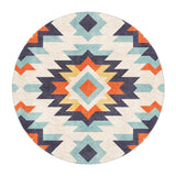 Dakota Blue & Orange in 5' Round Size