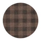 Buffalo Plaid Hickory Brown in 5' Round Size