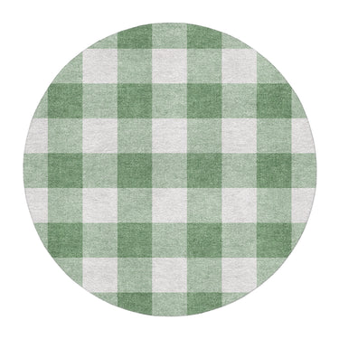 Buffalo Plaid Kelly Green in 5' Round Size