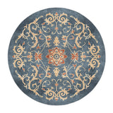 Francine Navy & Gold in 5' Round Size