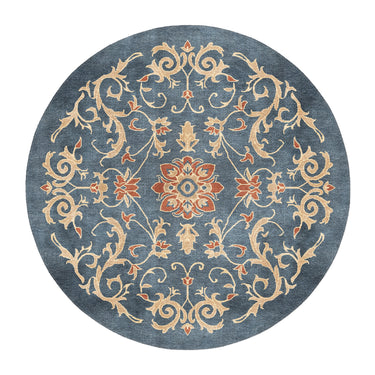 Francine Navy & Gold in 5' Round Size