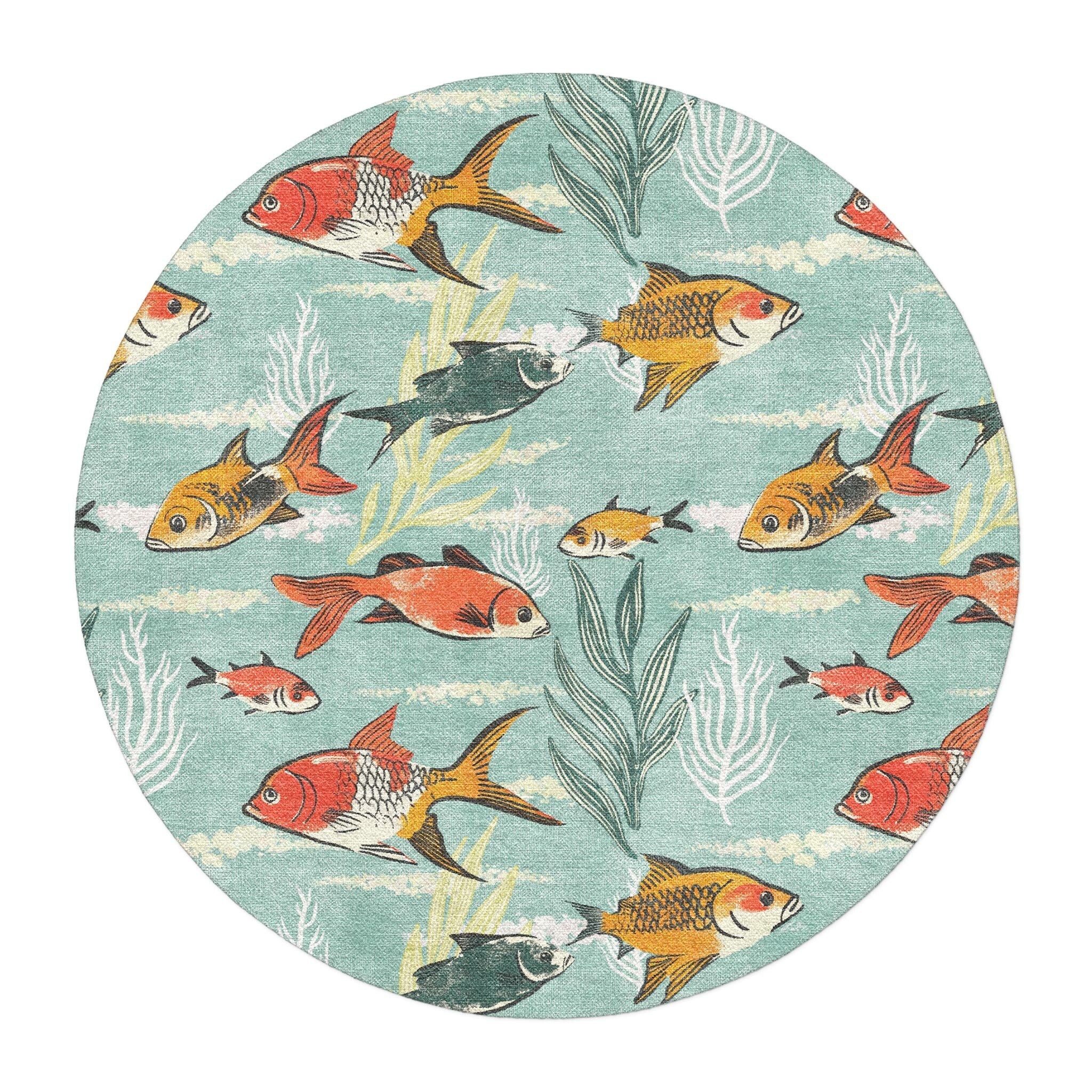 Fish Scale Border For Rug Fish Tank Area Rug – Undrfoot Rugs