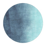 Kieran Watercolor Teal Ombre in round-5ft Size