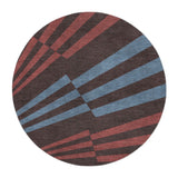 Prisma Maroon & Sky in 5' Round Size