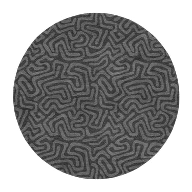 Kiva Charcoal Grey in 5' Round Size