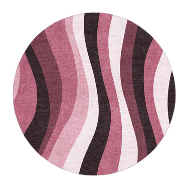 Sinuous Maroon Monochrome in round-5ft Size