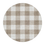 Buffalo Plaid Light Cedar Brown in 5' Round Size