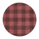 Buffalo Plaid Deep Red in 5' Round Size