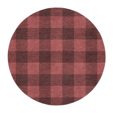 Buffalo Plaid Deep Red in 5' Round Size