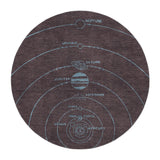 Solar System Burgandy & Powder Blue in 5' Round Size