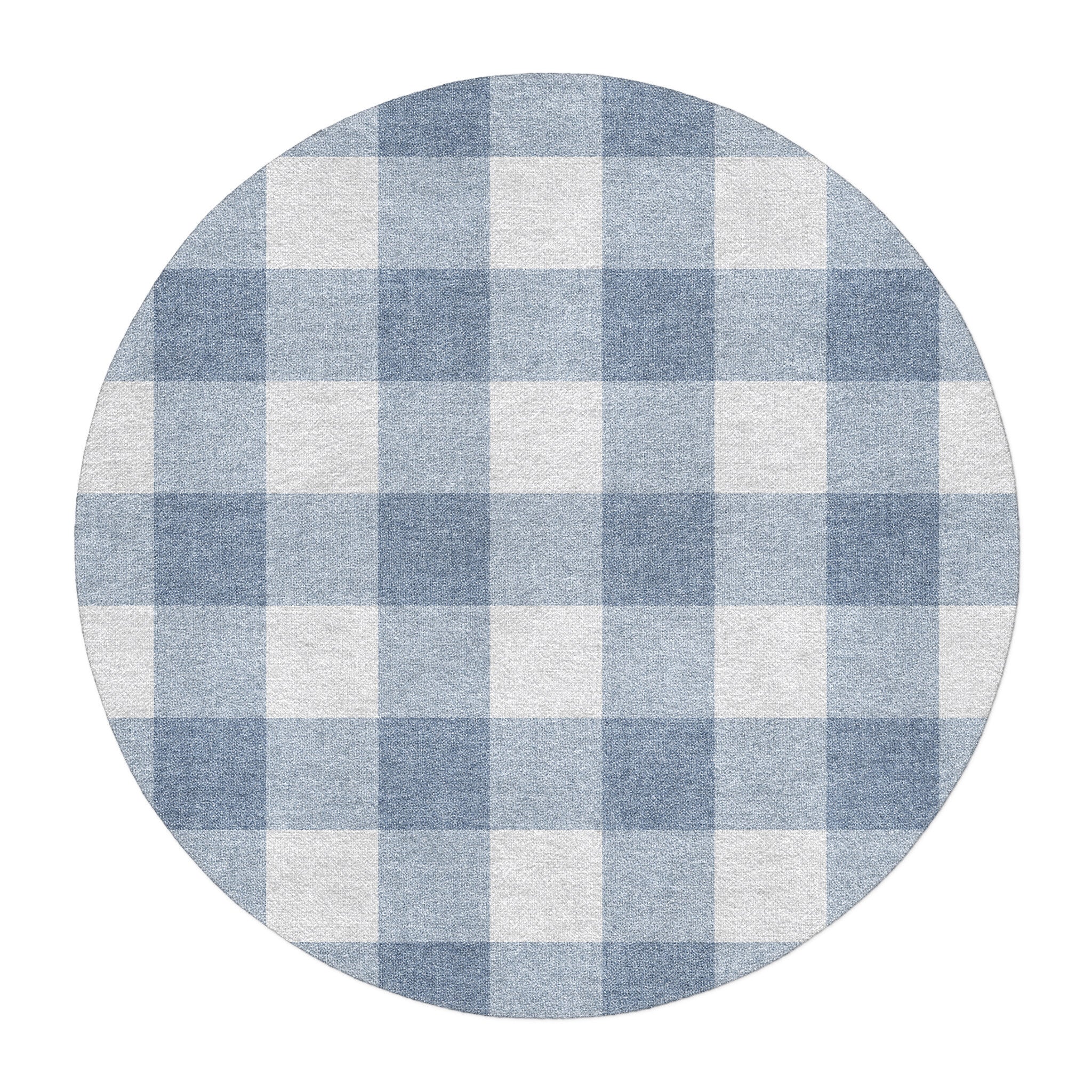 Buffalo Plaid Steel Blue Area Rug – Undrfoot Rugs