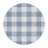 Buffalo Plaid Steel Blue in 5' Round Size