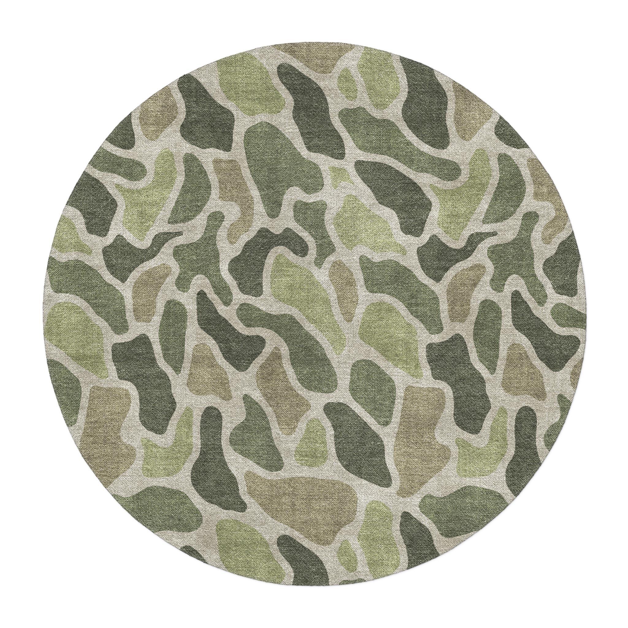 Camo Round Rug Duck Camo Green Area Rug – Undrfoot Rugs