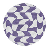 Twyla Checkered Periwinkle in 5' Round Size