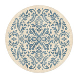 Floranna Ivory & Blue in 5' Round Size