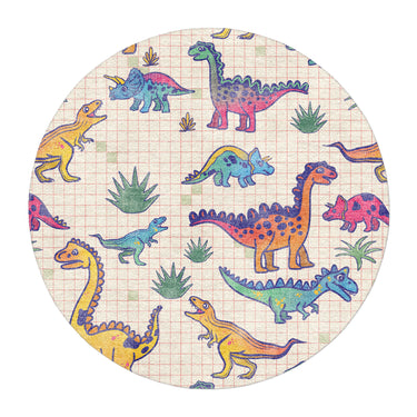 Doodle Dinos in 5' Round Size