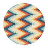 Firekat Blue & Orange in 5' Round Size