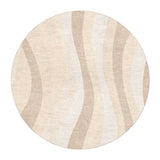 Sinuous Ivory Monochrome in round-5ft Size