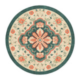 Meave Sage Green & Rose in round-5ft Size