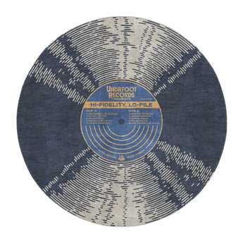 Vinyl Record Navy Blue Round in 5' Round Size
