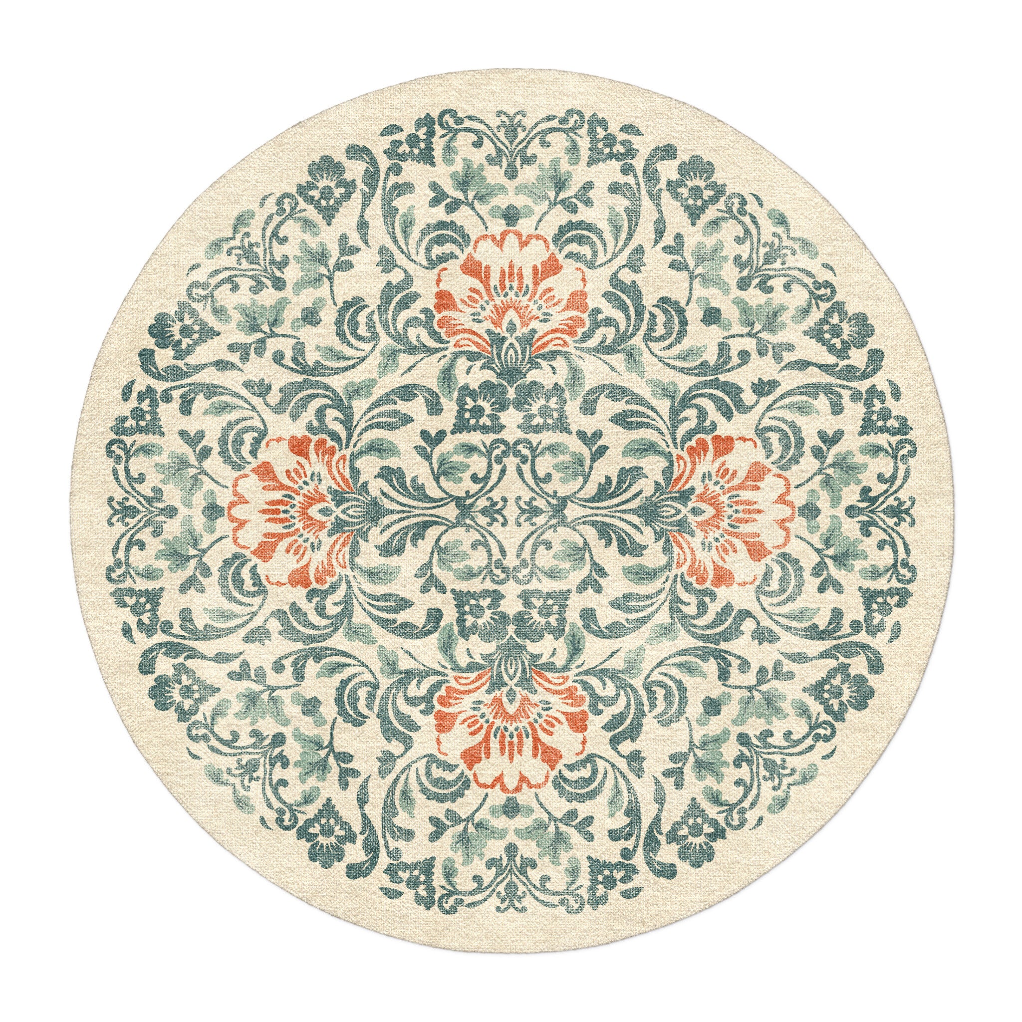 Teal Orange Rug Beryl Teal & Orange Area Rug – Undrfoot Rugs