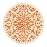 Floranna Ivory & Orange in 5' Round Size